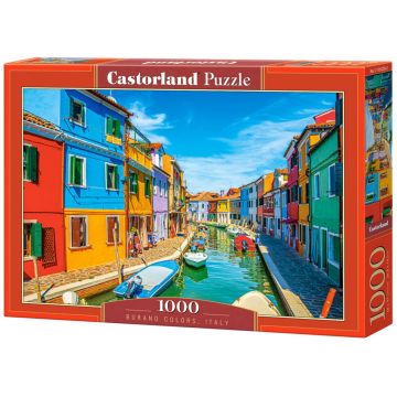 Puzzle Castorland din 1000 piese - Culorile orașului Burano, Italia