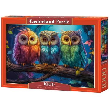 Puzzle Castorland din 1000 piese - Trei bufnițe mici