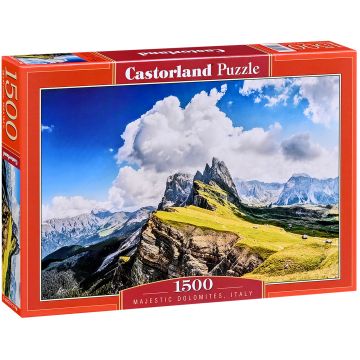 Puzzle Castorland din 1500 piese - Maiestuoșii Dolomiți, Italia