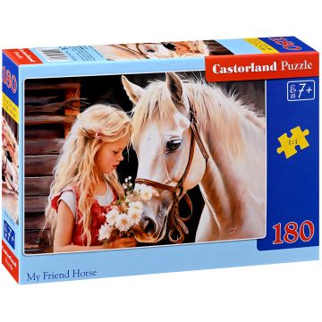 Puzzle Castorland din 180 piese - Calul, prietenul meu