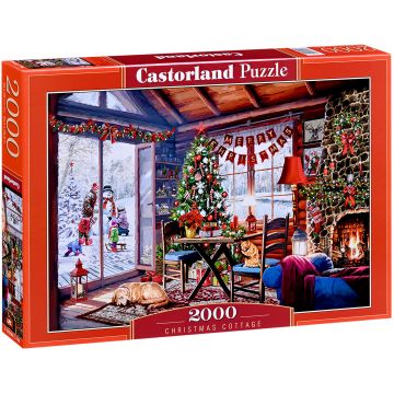 Puzzle Castorland din 2000 piese - Casa de Crăciun
