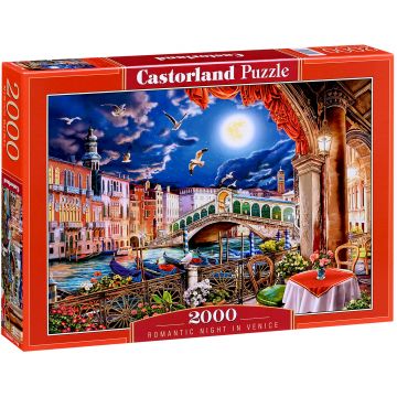 Puzzle Castorland din 2000 piese - Noapte romantică la Veneția