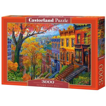 Puzzle Castorland din 3000 piese - Dealul orașului de toamnă