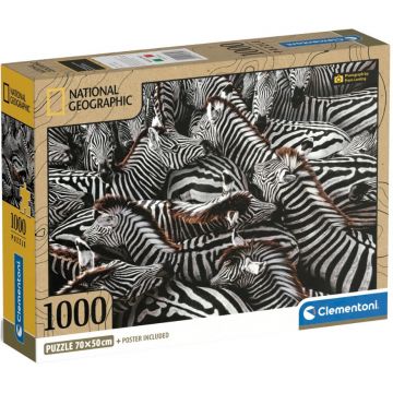 Puzzle Clementoni din 1000 piese - Zebre