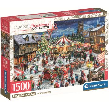 Puzzle Clementoni din 1500 piese - Bazarul de Crăciun