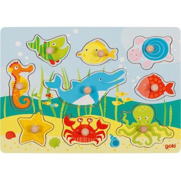 Puzzle cu mânere Goki - Underwater World II