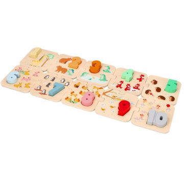 Puzzle din lemn Lelin - Numerele de la 1 la 10