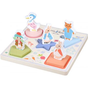 Puzzle din lemn Orange Tree Toys Peter Rabbit - Cu forme tridimensionale