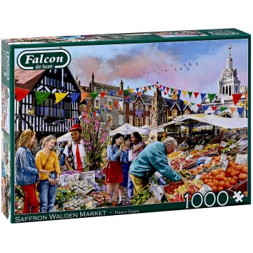 Puzzle Falcon din 1000 piese - Orașul comercial Saffron Walden din Essex, Marea Britanie