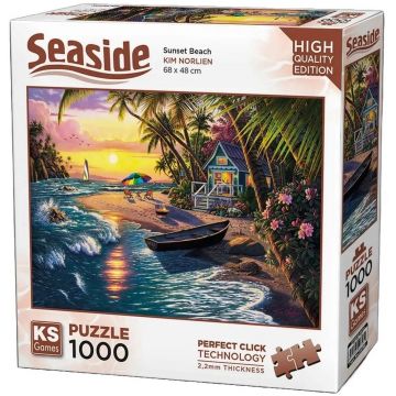 Puzzle KS Games din 1000 piese - Apus de soare pe plajă