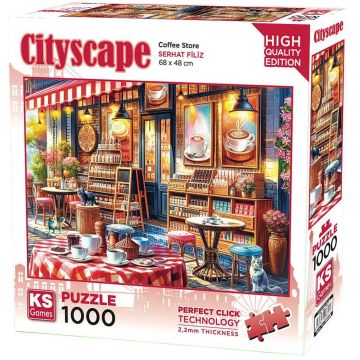 Puzzle KS Games din  1000 piese - Cafenea