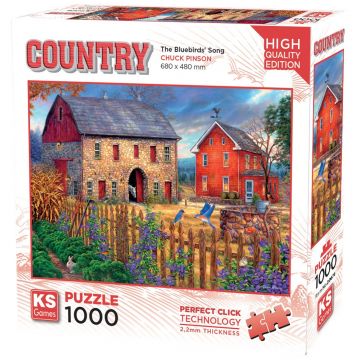 Puzzle KS Games din 1000 piese - Cântecul pițigoilor
