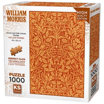 Puzzle KS Games din 1000 piese - Design cu frunze de ghindă și stejar