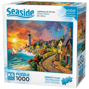 Puzzle  KS Games din  1000 piese- Farul de lângă mare
