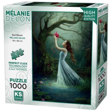 Puzzle KS Games din 1000 piese - Floare roșie