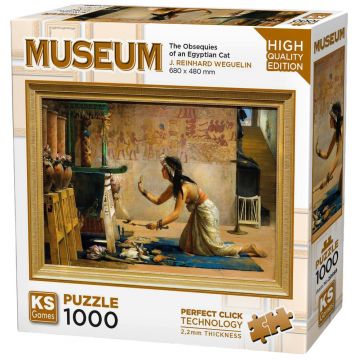 Puzzle  KS Games din  1000 piese- Înmormântarea unei pisici egiptene