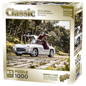 Puzzle  KS Games din  1000 piese- MașinăMercedes-Benz 300 SL Gullwing