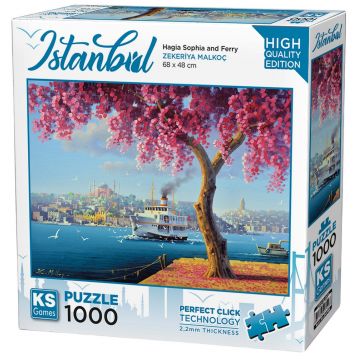 Puzzle KS Games din 1000 piese - Sfânta Sofia și feribotul