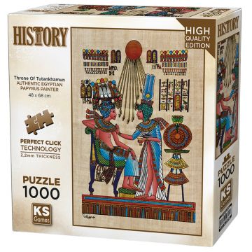 Puzzle KS Games din 1000 piese - Tronul lui Tutankhamon