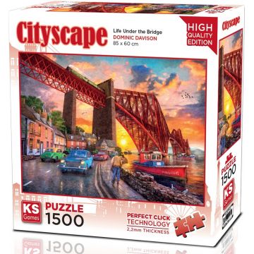 Puzzle  KS Games din  1500 piese- Viața sub pod