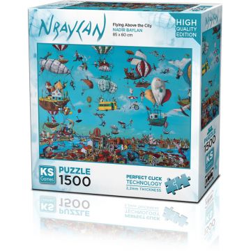 Puzzle  KS Games din  1500 piese- Zburând deasupra orașului