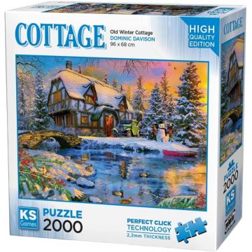 Puzzle KS Games din 2000 piese - Casă veche de iarnă