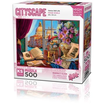 Puzzle KS Games din 500 piese - Natură statică venețiană