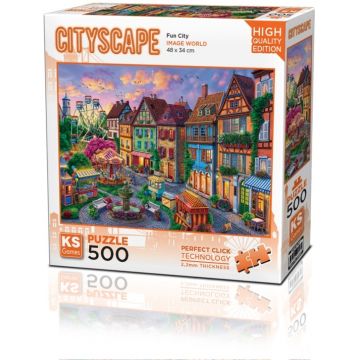 Puzzle KS Games din 500 piese - Oraș vesel