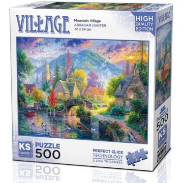 Puzzle KS Games din 500 piese - Sat de munte