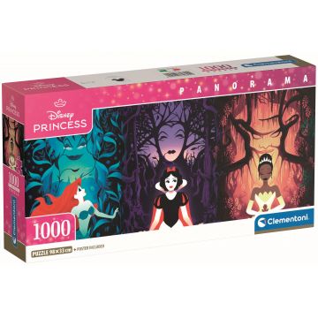 Puzzle panoramic Clementoni din 1000 piese - Prințese Disney