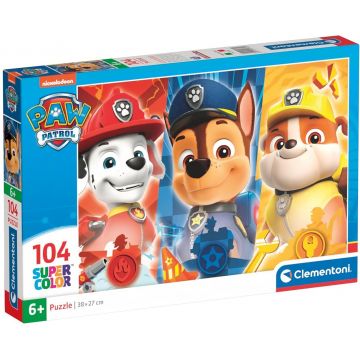 Puzzle pentru copii Clementoni din  104 piese - Patrulă de câini