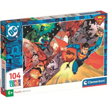 Puzzle pentru copii Clementoni din 104 piese - Superman în acțiune