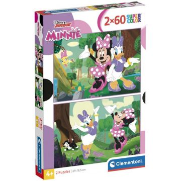 Puzzle pentru copii  Clementoni din 2 x 60 piese - Minnie Mouse