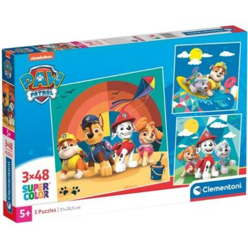 Puzzle pentru copii Clementoni din 3 x 48 piese - Paw Patrol (opțiunea 1)