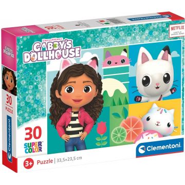 Puzzle pentru copii Clementoni din 30 piese - Casă de păpuși a lui Gabby