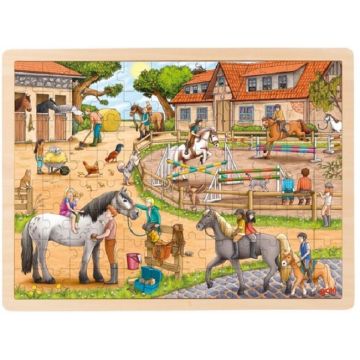 Puzzle pentru copii Goki - Grajduri, 96 piese