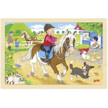 Puzzle pentru copii Goki - Pony Farm, 24 de piese