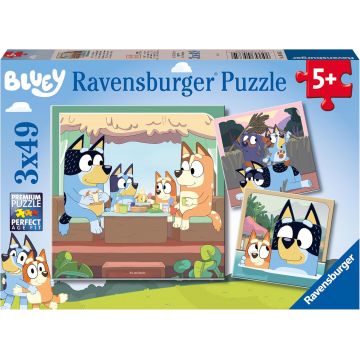 Puzzle pentru copii Ravensburger 3 x 49 piese - Albastru