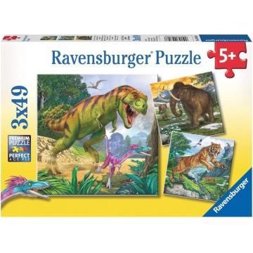 Puzzle pentru copii  Ravensburger 3 x 49 piese - Conducători preistorici