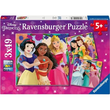 Puzzle pentru copii Ravensburger  3 x 49 piese - Prințese Disney
