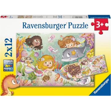 Puzzle pentru copii Ravensburger  din 2 x 12 piese - Sirenele
