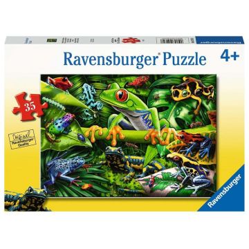 Puzzle pentru copii Ravensburger  din 35 piese - Amfibieni uimitori