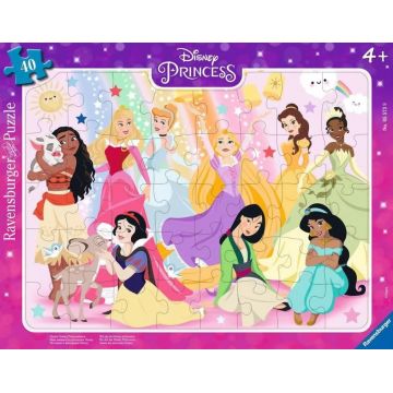 Puzzle pentru copii Ravensburger  din 40 piese - Prințese Disney