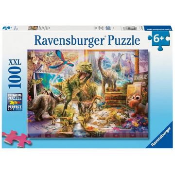 Puzzle Ravensburger din 100 XXL piese - Dinozaurii prind viață