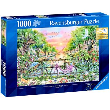 Puzzle Ravensburger din  1000 piese - Biciclete de vis în Amsterdam