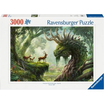 Puzzle Ravensburger din 3000 piese - Dragonul pădurii se trezește