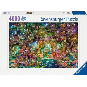 Puzzle Ravensburger din 4000 piese - Lumea ascunsă a zânelor