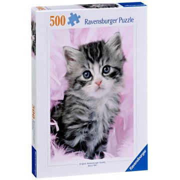 Puzzle Ravensburger din  500 piese - Drăguțeală felină