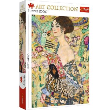 Puzzle Trefl din 1000 piese - Doamnă cu evantai