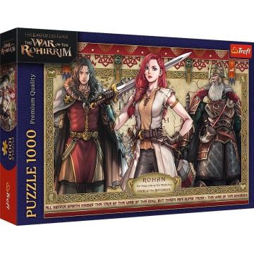 Puzzle Trefl din 1000 piese - Stăpânul Inelelor: Războiul Rohirrimului